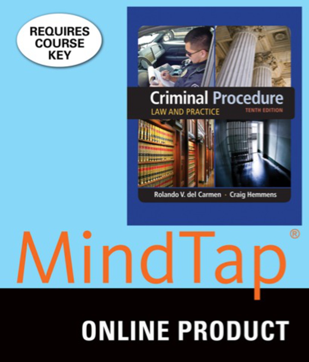 MindTap Criminal Justice for Del Carmen/Hemmens' Criminal Procedure: Law and Practice, 10th Edition, [Instant Access], 1 term (6 months) 10th Edition â€“ PDF/EPUB Version Downloadable